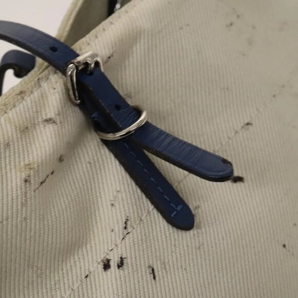 LOUIS VUITTON Cabas MM Tote Bag Canvas Beige Blue - Picture 9 of 15